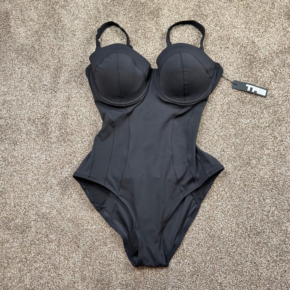 TA3 Lushy Sculpting Swimsuit One Piece Black Push-up XL F/G Cup Reg Long Reg Cut